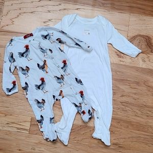 Milkbarn and Burt's Bees Baby pajamas